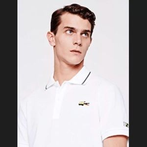 NWOT Lacoste Mens Maritime Collection White Polo